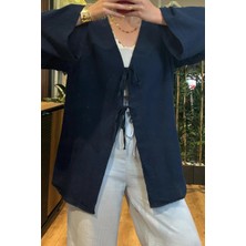 Balenbi Kadın Çift Bağlamalı Müslin Kumaş Kimono 1101