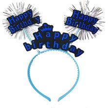 Ayder Timya Happy Birthday Yazılı Püsküllü Neon Mavi Renk Doğum Günü Tacı 22x19 cm TG/Tmya1395 207569