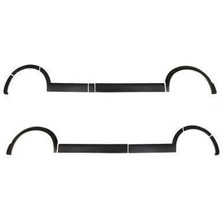 Volkswagen Transporter T6.1 2020 Set 11 Parça Çamurluk Kaplama Siyah Mat Asa Kum Desen Uzun Şase Çift Sürgülü