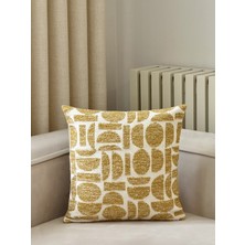 Aysa Home Decor Lunea Geometri Desenli Hardal Tekli Kırlent Kılıfı