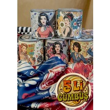 Time in a Tin 5 Adet Retro Kutulu Fular – Teneke Kutuda Yasemin Kokulu Hediye Seti