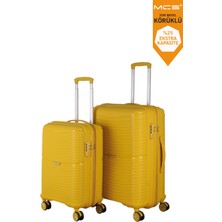 MÇS V379 Pp Y.üretim Pp Valiz 55 cm + 65 cm Siyah Set