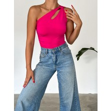 Qutta Kadın Omuz Burgulu Crop Bluz