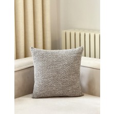 Aysa Home Decor Lunea Boucle Gri Tekli Kırlent Kılıfı
