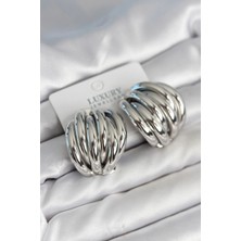 Shopwave Pirinç Gümüş Renk Vintage Kadın Küpe - TJ-BKP11314