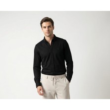 Love Giyim Dik Çizgi Detaylı Gömlek