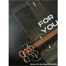 Fiori 2'li Süet Kare Tokalı Ince Kadın Kemeri Bel Kemeri, Elbise Kemeri, Etek Kemeri, Pantolon Kemeri