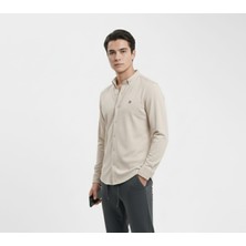 Love Giyim Dik Çizgi Detaylı Gömlek