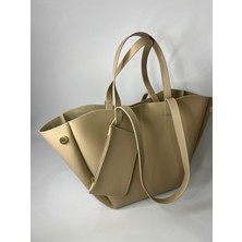 Özbu Mıknatıs Kapaklı Cüzdan Detaylı Büyük Boy El & Omuz Çanta