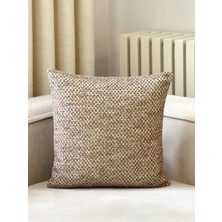 Aysa Home Decor Lunea Boucle Kahverengi Tekli Kırlent Kılıfı