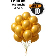 Festilo Metalik Balon 11 Inc 28 cm 10 Adet Parti Doğum Günü Kutlama Süsleri