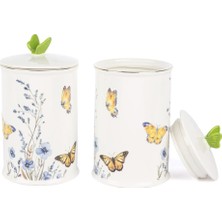 Es Dekor Butterfly Lovers 2li Kavanoz 20CM Mutfak Butik Porselen