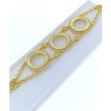 Elisi Takı Story Çeyrek Altın Takmak Için Altın Kaplama Üçlü Bileklik