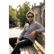 Buratti Slim Fit Yarım Fermuarlı Dik Yaka Soğuk Geçirmez Polar Erkek POLAR 5906003