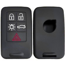 Satışmax Range Rover Sport V.ogue Land Rover Discovery 4 Silikon Anahtar Kılıfı Siyah