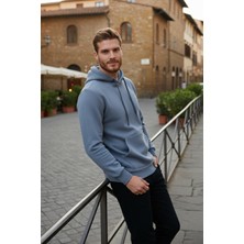 Buratti Slim Fit Kapüşonlu Kanguru Cepli İçi Tüylü Yumuşak Şardonlu Sweat Erkek SWEAT 5905281