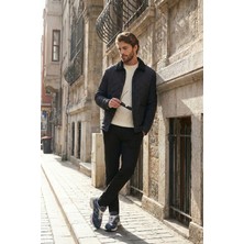Buratti Kapitoneli Regular Fit Kadife Detaylı Mont Erkek Mont 497LEROY