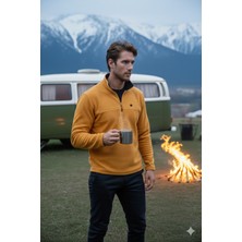 Buratti Slim Fit Anti-Pilling Tüylenme Yapmayan Bato Yaka Kışlık Şardonlu Polar Erkek POLAR 5906001