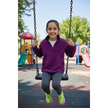 Lela Yumuşak Dokulu Fermuarlı Dik Yaka Şardonlu Kışlık Polar Unisex Çocuk Polar 5905002