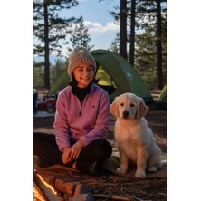 Lela Yumuşak Dokulu Fermuarlı Dik Yaka Şardonlu Kışlık Polar  Çocuk Polar 5905002