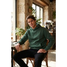 Buratti Regular Fit Kapüşonlu Kanguru Cepli Içi Tüylü Yumuşak Şardonlu Sweat Erkek Sweat 5905281
