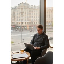 Buratti Regular Fit Kapüşonlu Kanguru Cepli Içi Tüylü Yumuşak Şardonlu Sweat Erkek Sweat 5905281