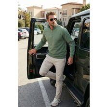 Buratti Pamuklu Regular Fit Yarım Fermuarlı Dik Yaka Sweat Erkek Sweat 59052592