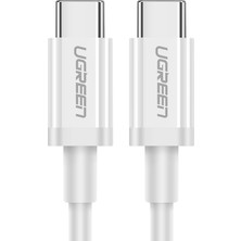 UGREEN Type-C to Type-C Hızlı Şarj ve Data Kablosu, 1.5 Metre, Beyaz, 60519