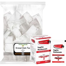Zencefil Organik Halit Tuzu 1 kg. + Ingiliz Karbonatı 20 Stick (5 grX20Adet= 100 gr) Halit Tuz Saf Tuz Ingiliz Karbonat