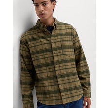Marks & Spencer Pure Cotton Kareli Flanel Gömlek