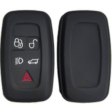 Satışmax Range Rover Sport V.ogue Land Rover Discovery 4 Silikon Anahtar Kılıfı Siyah