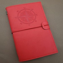Ayder Timya Pusula Tasarımlı Kırmızı Deri Defter TG/Tmya1395 209009