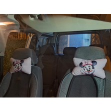 Vizyontek Çizgi Karakterli Oto Boyun Yastığı 2'li Elyaf Dolgulu