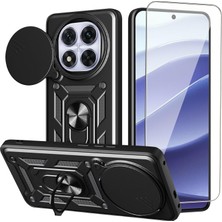 Kip GSM Xiaomi Redmi Note 14 Pro Plus 5g Ekran Koruyucu+Kılıf Sürgülü Yüzüklü Standlı Darbe Emici Tank Kapak