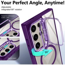 Kip GSM Samsung Galaxy S22 Ultra Kılıf Magsafe Şarj Destekli Kamera Lens Koruyucu Hediyeli Açılır Stand Kapak