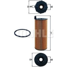 Mahle Xmpdby Yağ Filtresi Touareg 3.0tdi-3.0 V6 Tdi 06-10 -A4 04-08 -A5 04-11 -A8 03-10 -Q5 08- -Q7 06-10