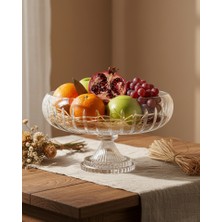 Akden Store Kristal Kesme Ayaklı 28 cm Sunumluk
