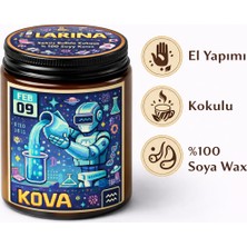 Larina Hediyelik Burçlara Özel Kokulu Mum – El Yapımı %100 Doğal Soya Wax | Astroloji Temalı Hediyelik Mum (12 Burç Seçenekli)