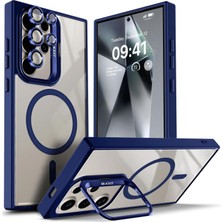 Kip GSM Samsung Galaxy S24 Ultra Kılıf Magsafe Şarj Destekli Kamera Lens Koruyucu Hediyeli Açılır Stand Kapak