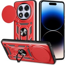 Kip GSM Xiaomi Redmi Note 14 Pro 4g Uyumlu Kılıf Sürgülü Yüzüklü Standlı Darbe Emici Tank Kapak