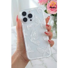 Apple iPhone 13 Pro Kılıf Tasarımlı Desenli Kamera Korumalı Şeffaf Kelebek Yumuşak Silikon Kapak