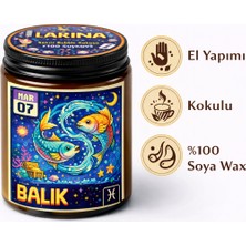 Larina Hediyelik Burçlara Özel Kokulu Mum – El Yapımı %100 Doğal Soya Wax | Astroloji Temalı Hediyelik Mum (12 Burç Seçenekli)