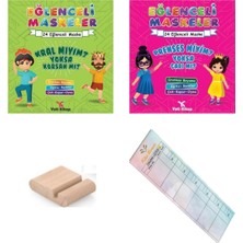 Yeti Kitap Maske Boyama Eğlenceli Maskeler - Kral Mı Korsan Mı - Prenses Mi Cadı Mı+Tablet Standı+Okuma Ayracı