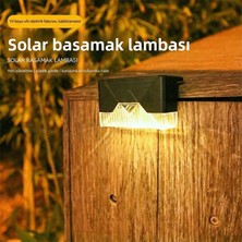 Vuwiny Bahçe Dekorasyon Merdiven Güverte Solar Güneş Enerjili LED Duvar Tipi Aydınlatma (2 Adet)