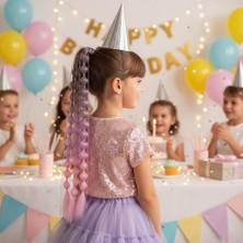 TeknoKapsül Balon Örgülü Simli Lastikli At Kuyruğu / ACM06