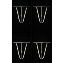 Decovibe Lüks Mobilya Ayağı Metal Krom Kaplama Koltuk Kanepe Berjer Dolap Ünite Ayağı 15CM 4 Adet