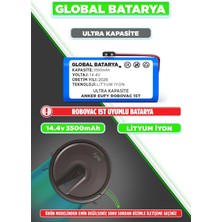 Global Batarya Anker Eufy Robovac 15T Uyumlu Akıllı Robot Süpürge Bataryası 14.4V 3500MAH Li-Ion Pil (Ultra Kapasite)