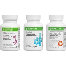 Herbalife Formül 2 Kadın Multivitamin Mineral + Herbalife Xtra-Cal D Vitaminli Extra Kalsiyum + Herbalife Thermo Complete