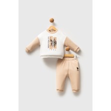 U.S. Polo Assn. Us Polo Garni Detaylı Alt Üst Takım - 2548US - Bej - 24 Ay Bej
