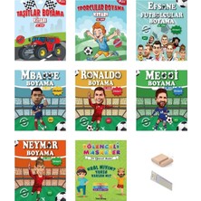 Yeti Kitap Erkek Çocukları Için Boyama Seti 8 Kitap 2-5 Yaş +Tablet Standı+Okuma Ayracı